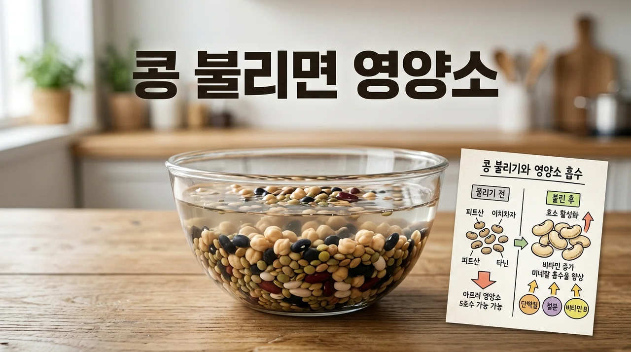 콩 불리면 영양소 변화? 흡수율 높이는 완벽 가이드