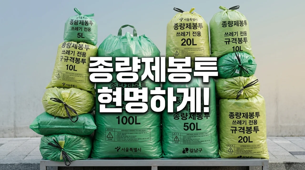 쓰레기봉투 종량제봉투, 현명하게 사용하는 모든 정보!