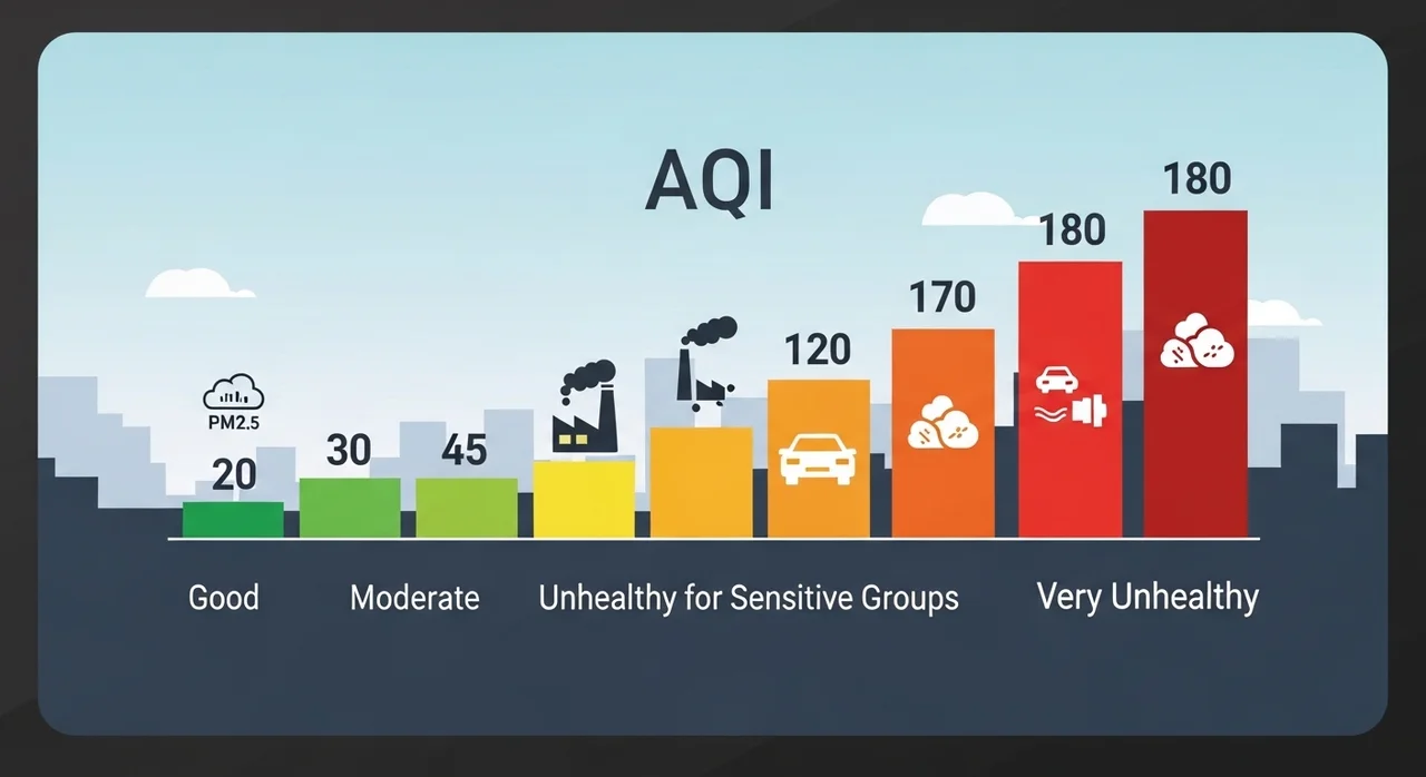 초미세먼지 농도별 위험도와 행동 요령