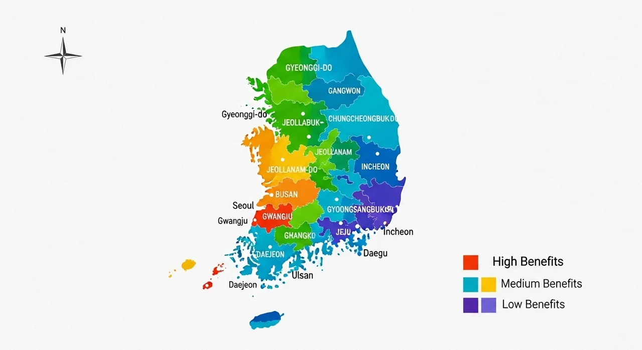 거주 지역에 따라 달라지는 지급 방식 비교