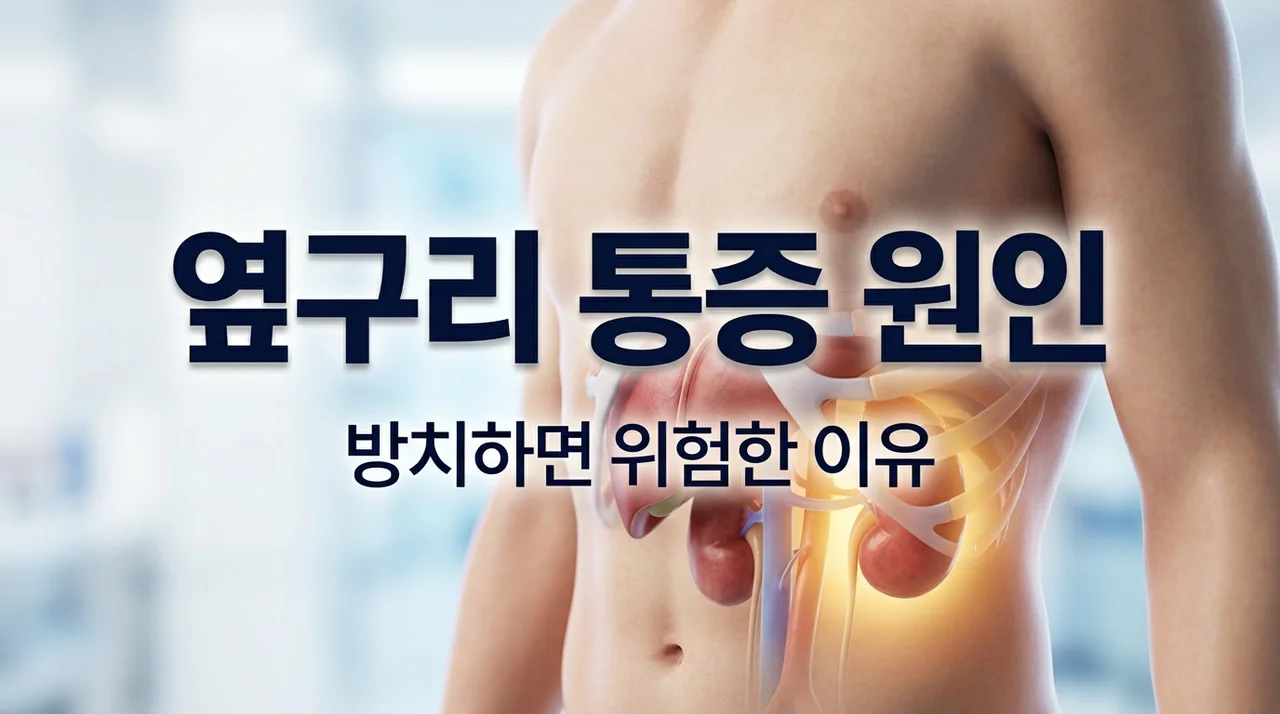 오른쪽 옆구리 통증 원인 5가지와 자가진단법 (당장 병원 가야 할 때)