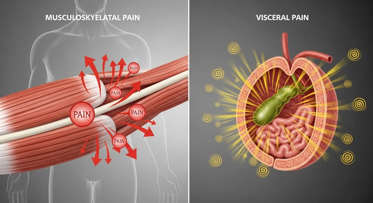 단순 근육통 vs 장기 질환, 어떻게 구분하나요?