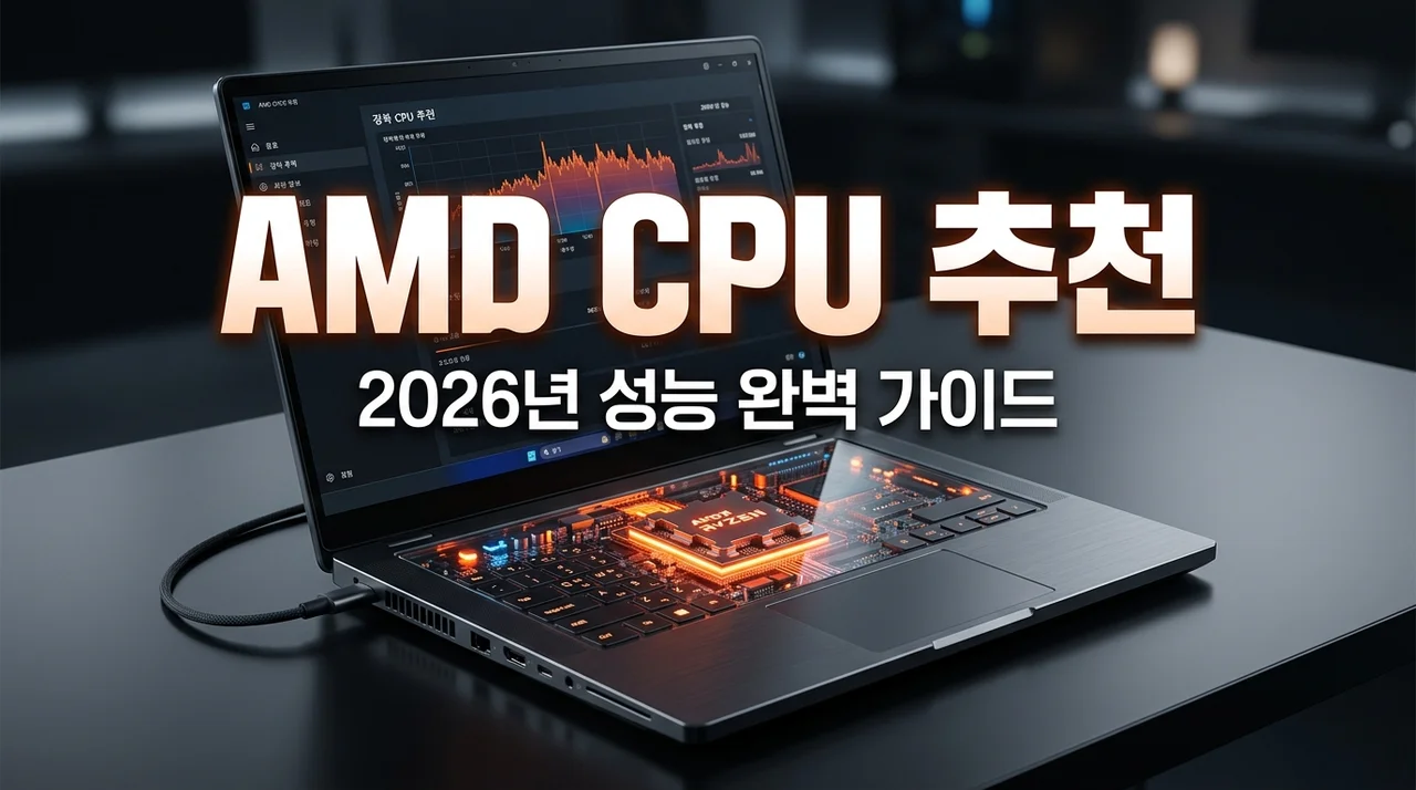 노트북 AMD CPU 종류 성능 순위 총정리 (2026 라이젠 추천 가이드)