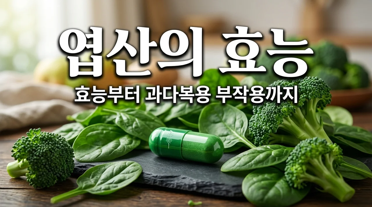 엽산 효능 및 과다 복용 증상 5가지와 복용 시간 완벽 가이드