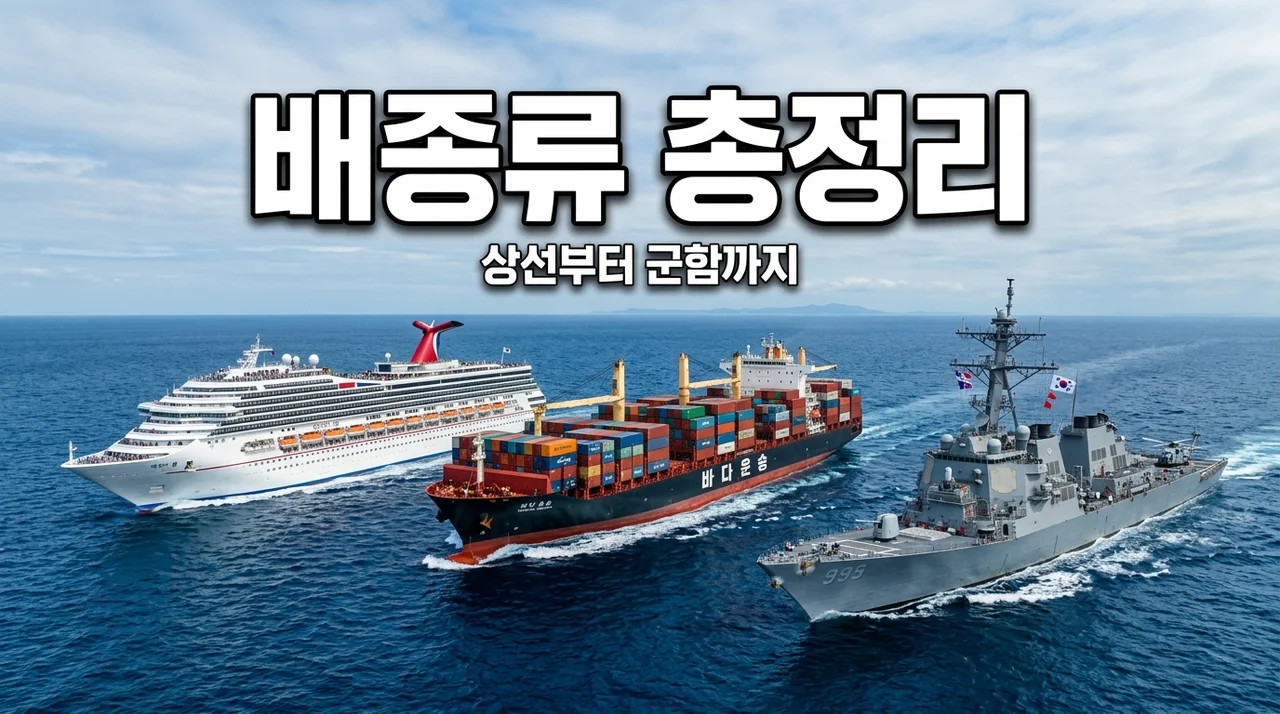 배종류 완벽 정리: 상선부터 군함까지 용도별 선박 종류 총정리