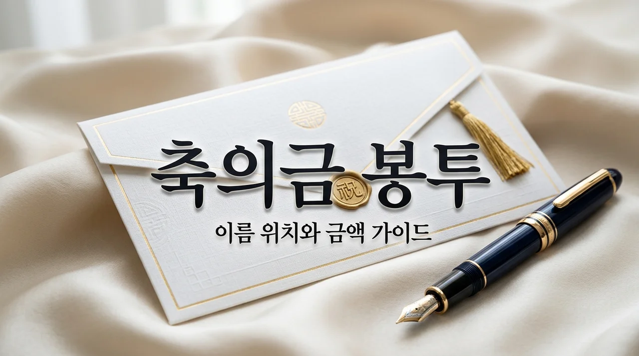 축의금 봉투 쓰는 방법: 이름 위치부터 2026년 금액 기준까지