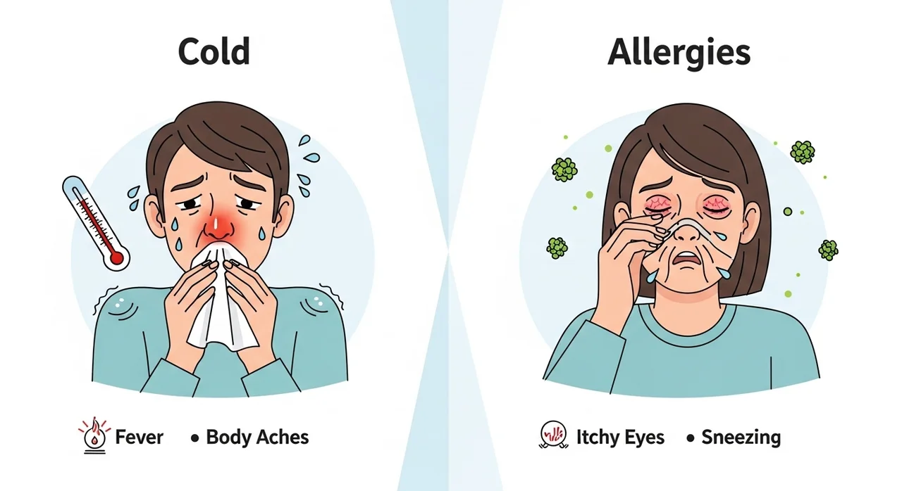 감기일까 알레르기일까? 증상 차이 한눈에 비교하기