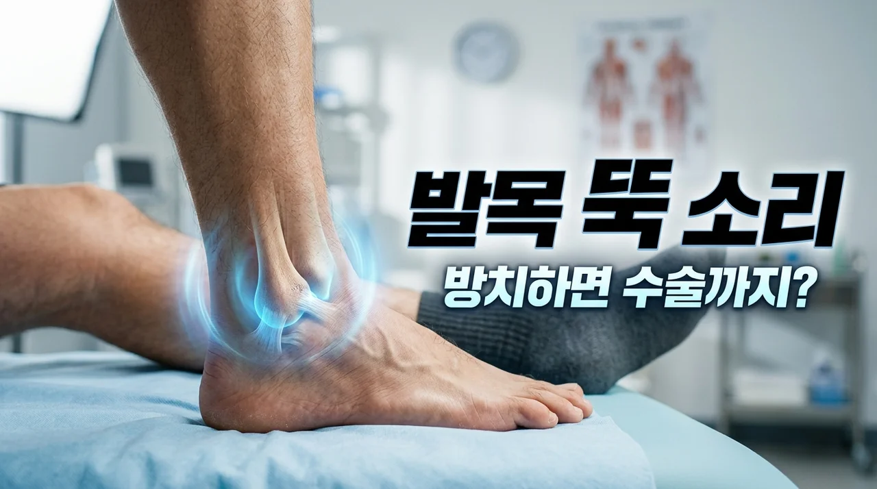 발목 '뚝' 소리 원인 5가지와 방치하면 안 되는 위험 신호