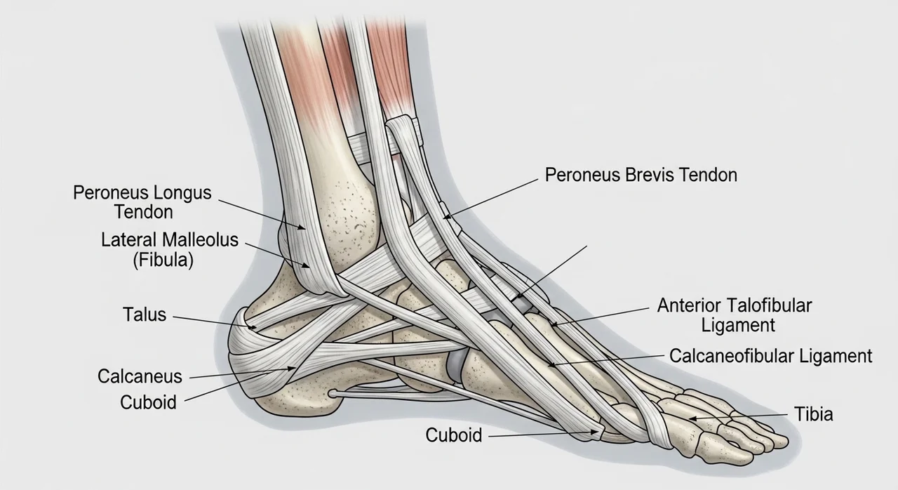 가장 흔한 원인 1: 비골건 탈구와 인대 마찰