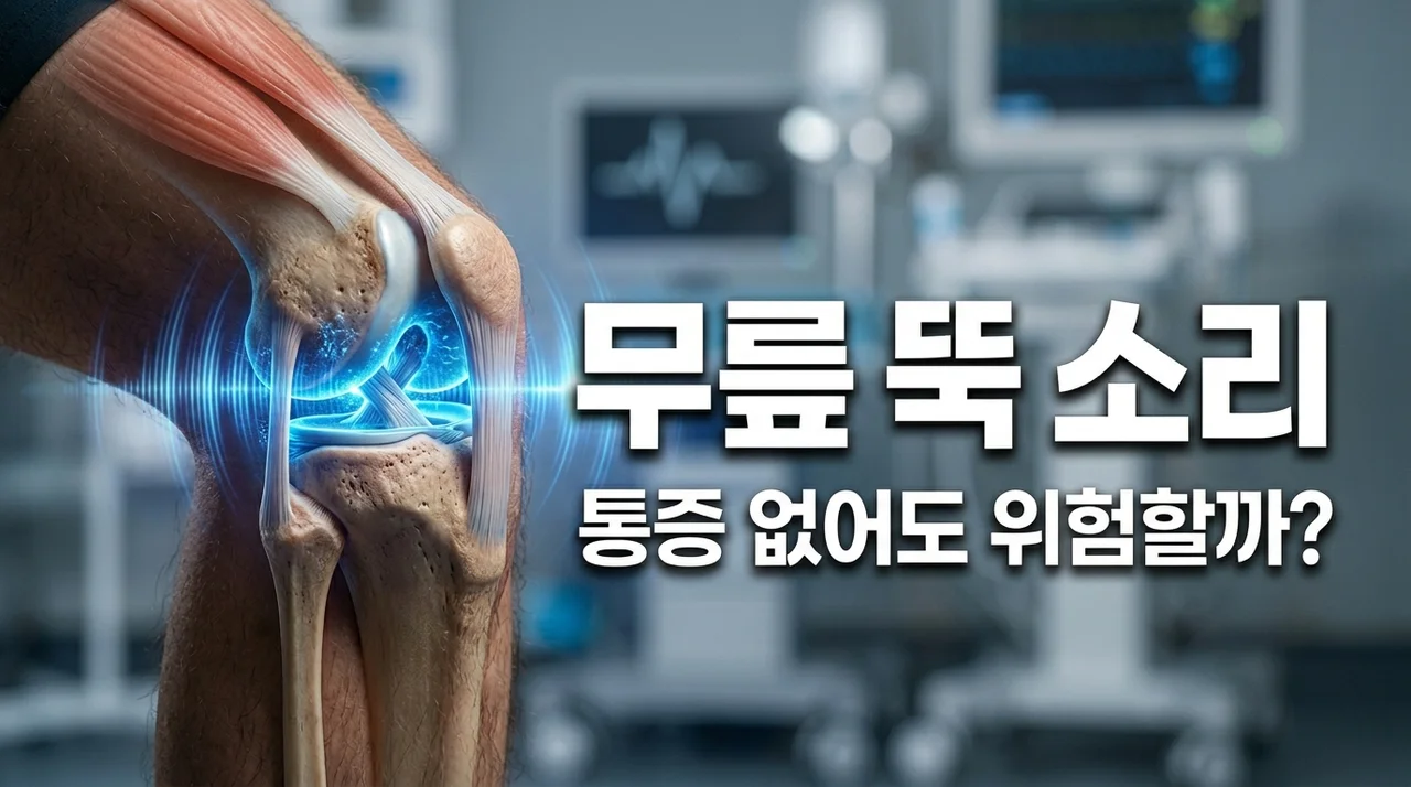 무릎 '뚝' 소리, 통증 없어도 위험할까? 자가진단 및 대처법 총정리