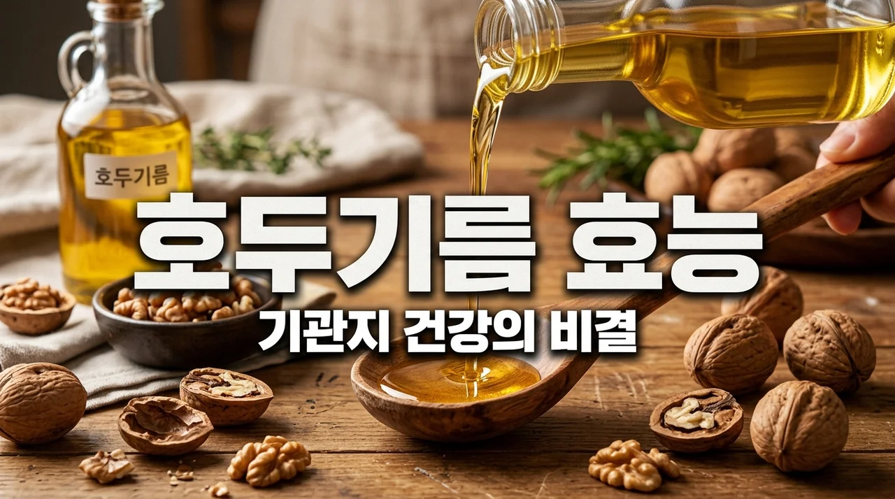 호두기름 효능 7가지와 먹는법 부작용 총정리 (기관지 건강 필수템)