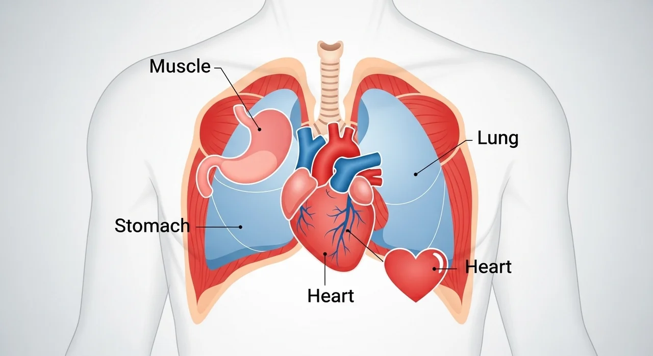 한눈에 보는 오른쪽 가슴 통증 주요 원인 비교
