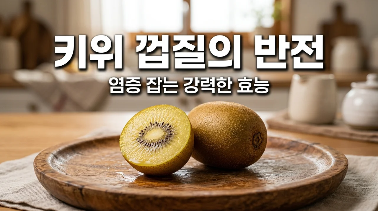 키위 껍질째 먹기, 염증 잡는 반전 비결과 안전한 세척법