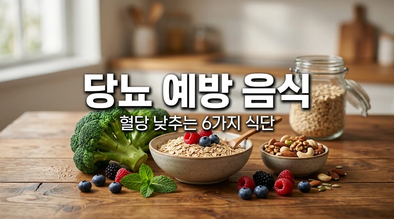 당뇨 예방 음식 6가지, 혈당 낮추는 최고의 식단 가이드