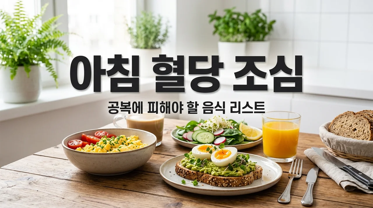아침 혈당 급상승 주의! 공복에 절대 피해야 할 음식 리스트 5가지