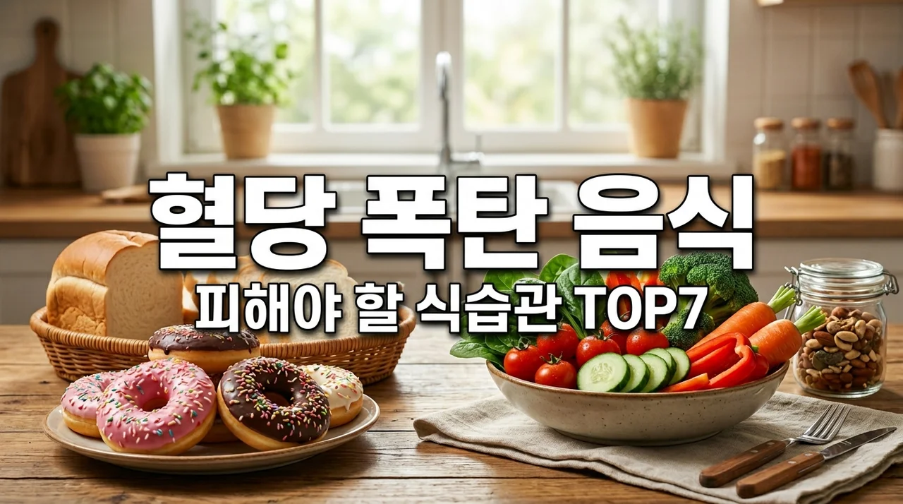 혈당 폭탄 음식 TOP7 및 반드시 피해야 할 식습관 완벽 정리