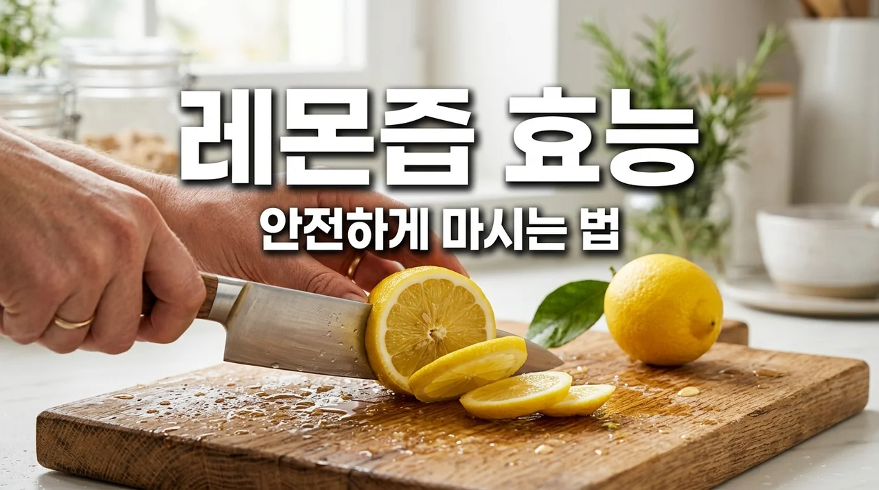 레몬즙 효능 제대로 보는 법! 위장 손상 없는 안전한 섭취 방법