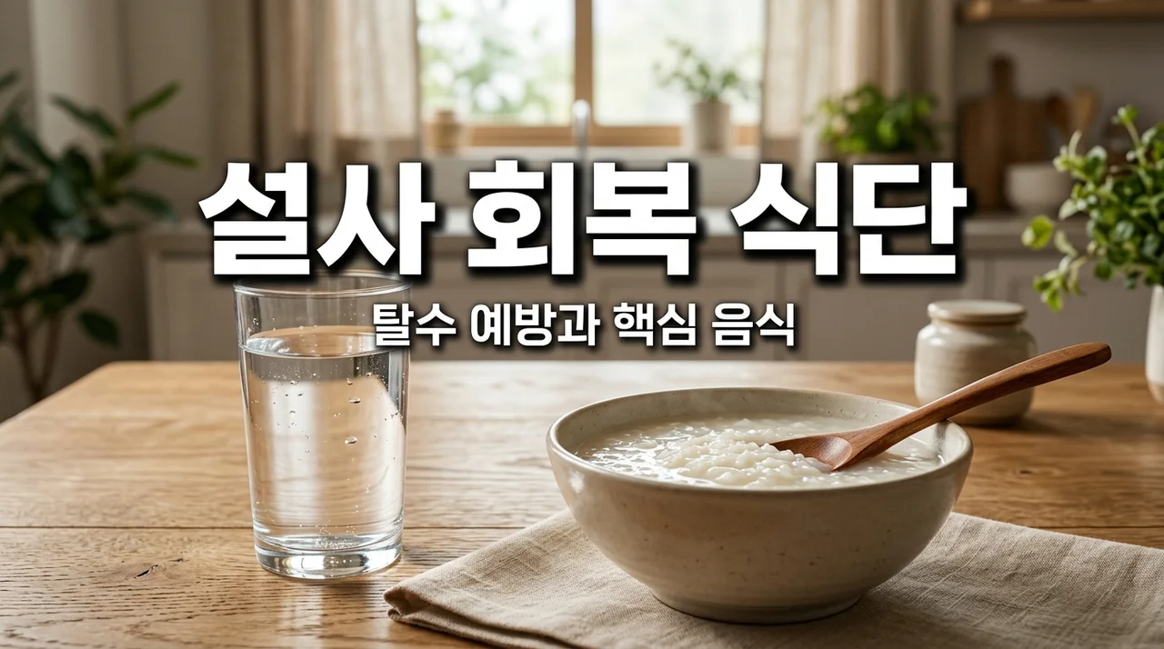 탈수 막는 설사 회복 식단 가이드 | 설사에 좋은 음식 총정리
