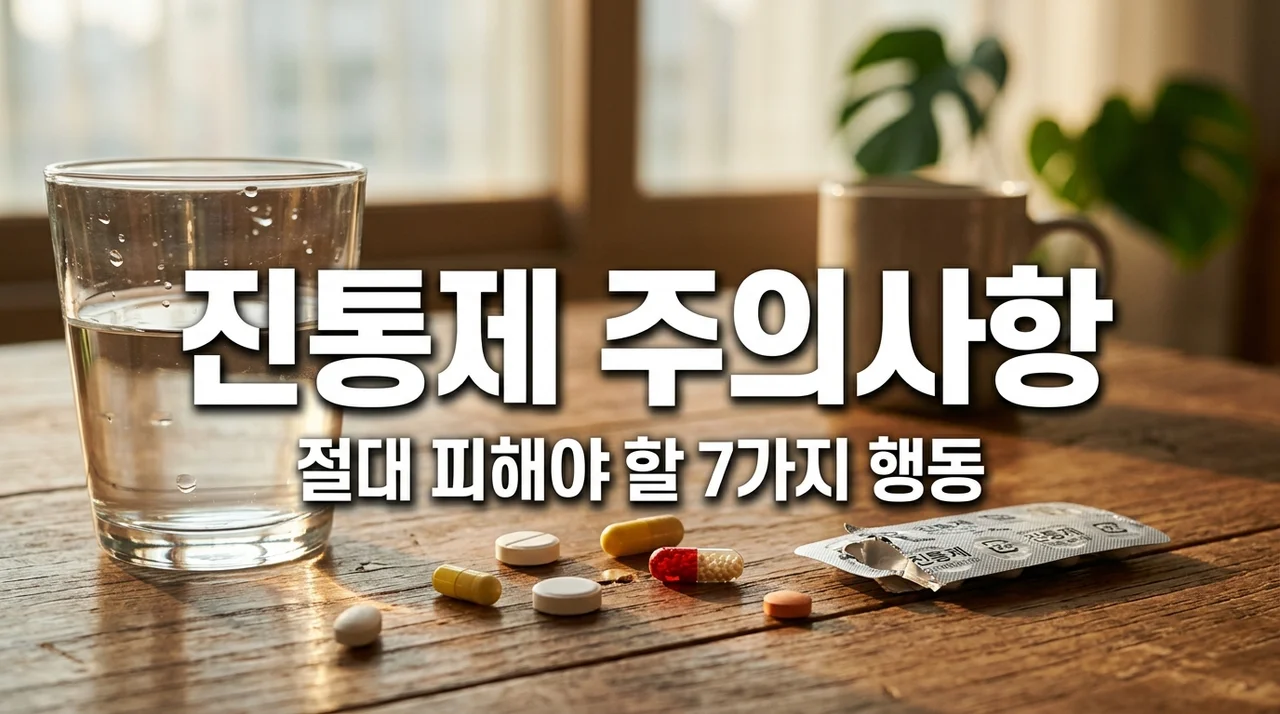 진통제 복용 시 피해야 할 행동 7가지 및 성분별 주의사항 총정리