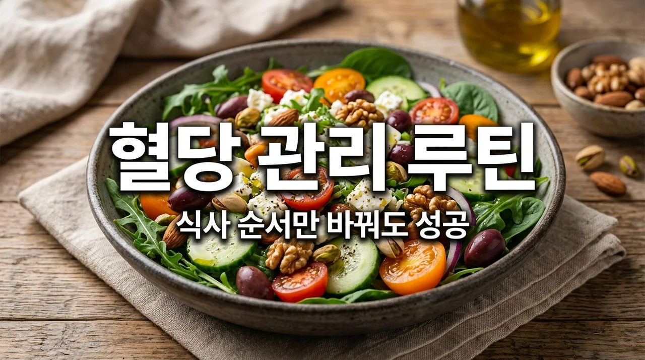 혈당 관리 식습관 루틴 5가지 | 혈당 스파이크 막는 식사 순서 가이드