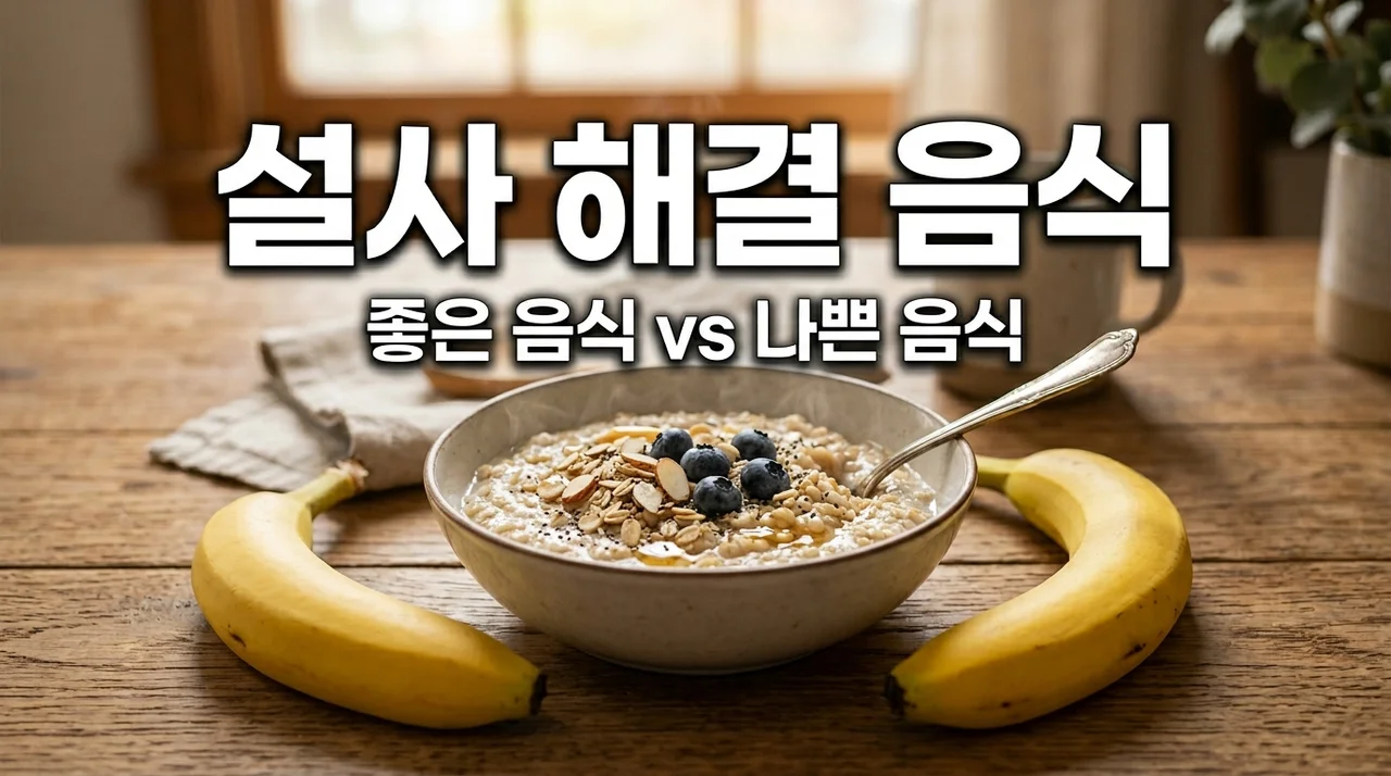 설사에 좋은 음식 vs 나쁜 음식 완벽 비교! 장염 빨리 낫는 법