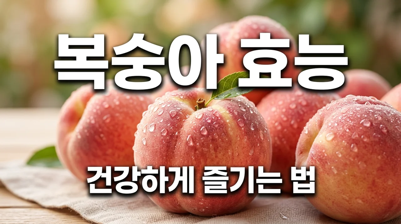 복숭아효능 7가지와 보관법 | 피부 미용부터 피로 회복까지 총정리