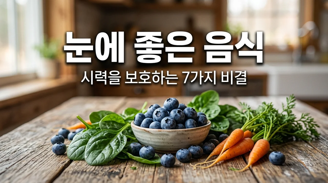 눈에 좋은 음식 TOP 7 & 시력 보호를 위한 영양 식단 가이드