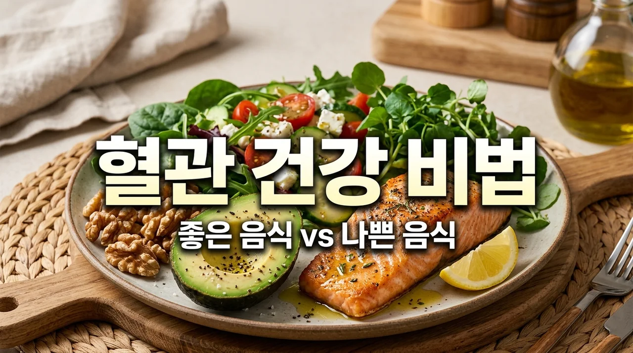 혈관 건강 음식 vs 고지혈증에 안 좋은 음식 완벽 정리 가이드