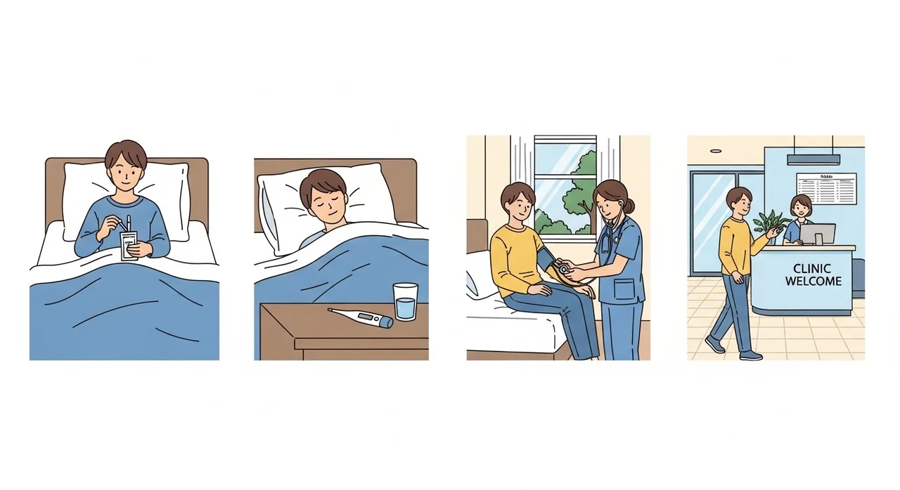 증상이 있을 때 대처하는 3단계 행동 요령