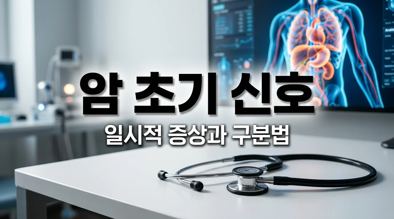 암 초기 신호 vs 일시적 증상, 2주 이상 지속된다면? 구분 기준 정리