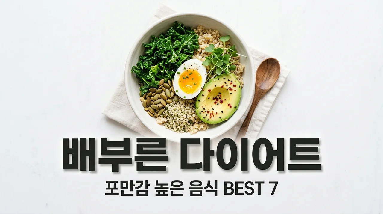 다이어트 포만감 음식 BEST 7, 배고픔 없이 살 빼는 식단 추천