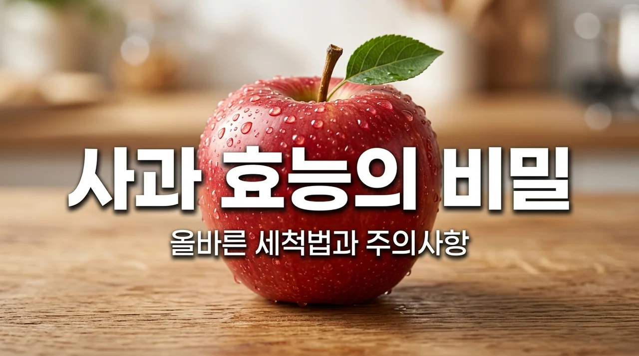 사과 효능 7가지와 껍질째 먹는 세척법, 밤에 먹으면 독? 총정리