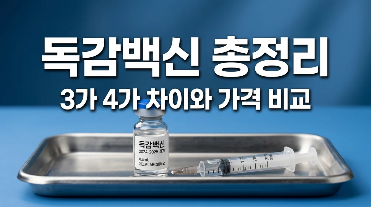 독감백신 3가 4가 차이 및 2026년 가격 접종시기 완벽 정리