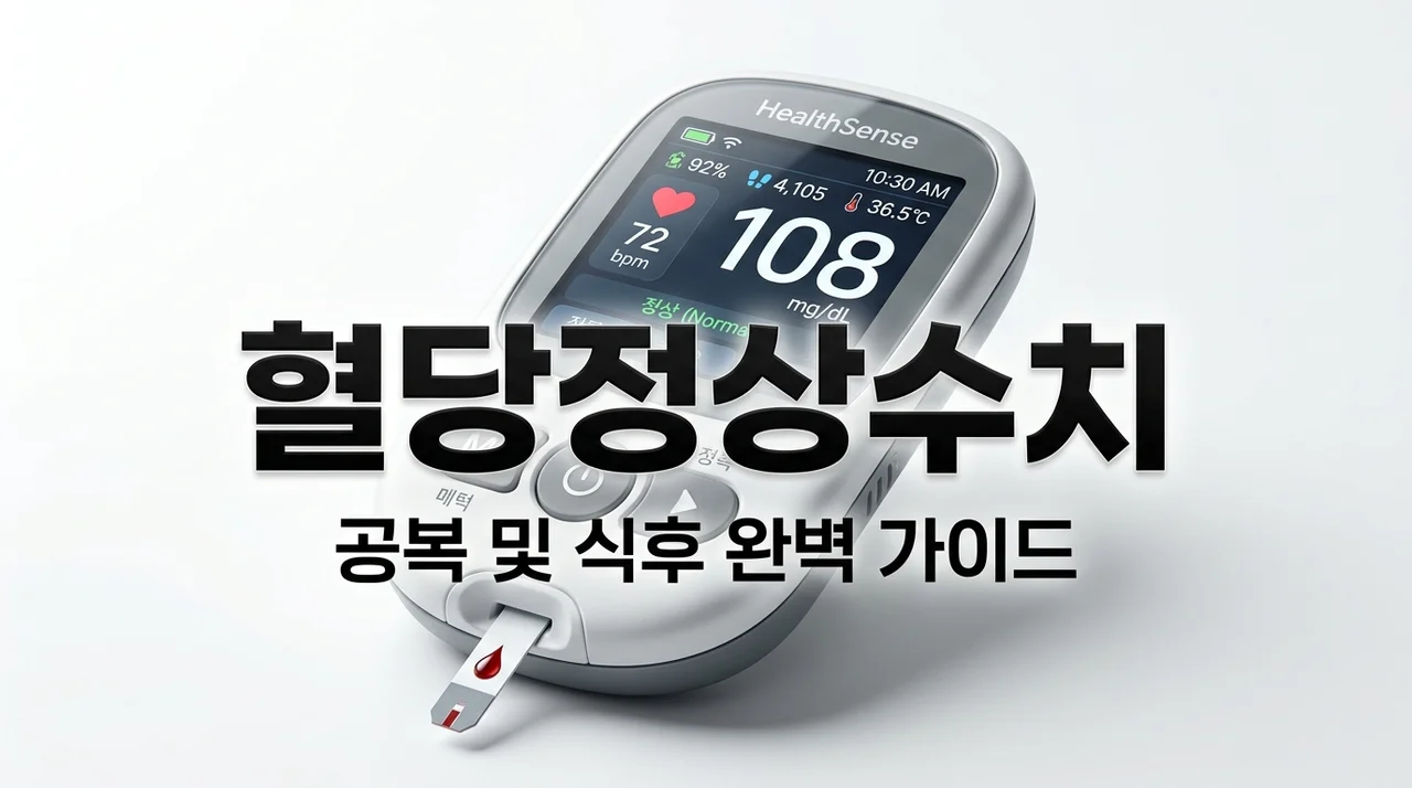 혈당정상수치 기준 완벽 정리: 공복 및 식후 혈당 낮추는 법