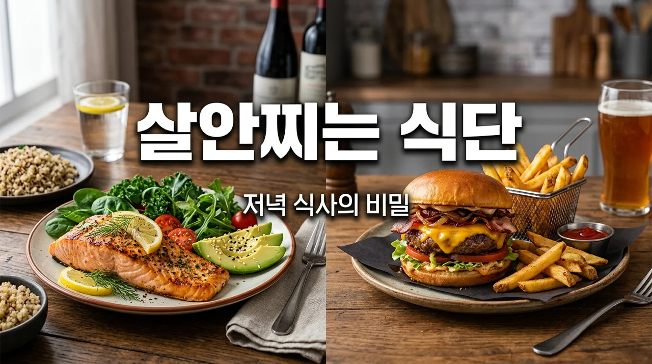 살안찌는 음식 VS 살찌기 쉬운 음식 완벽 비교! 저녁 식단 핵심 가이드