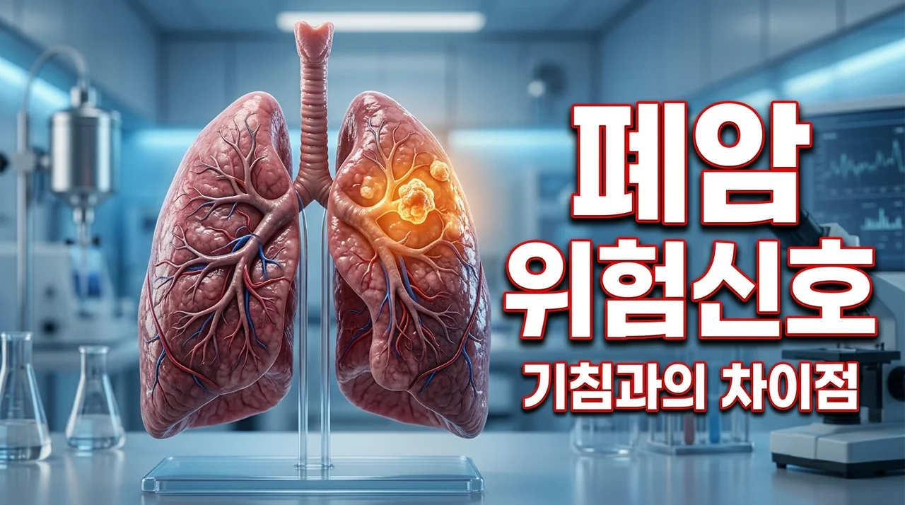 폐암 위험 신호 vs 단순 기침 차이점: 3주 넘는 기침은 꼭 확인하세요!