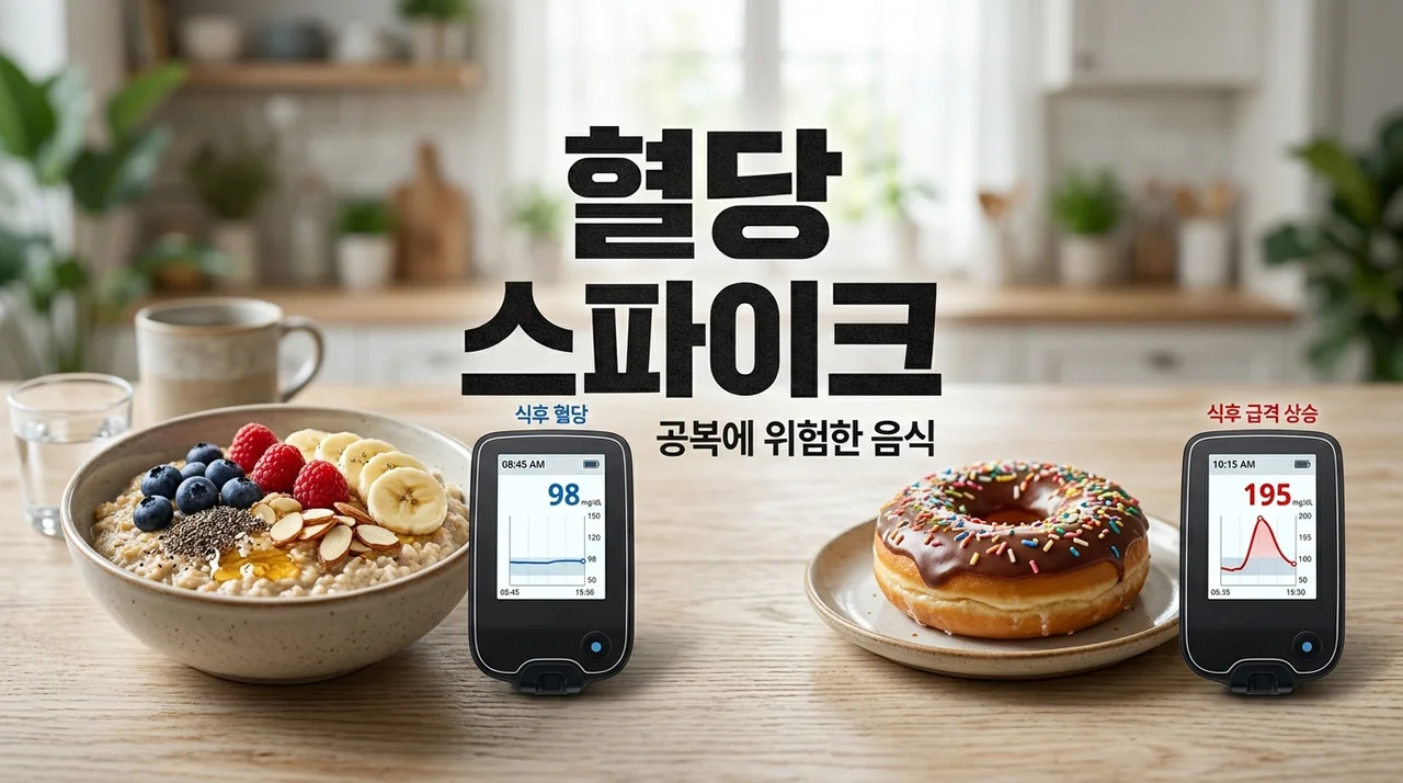 혈당 스파이크 음식 리스트! 공복에 먹으면 치명적인 진짜 이유