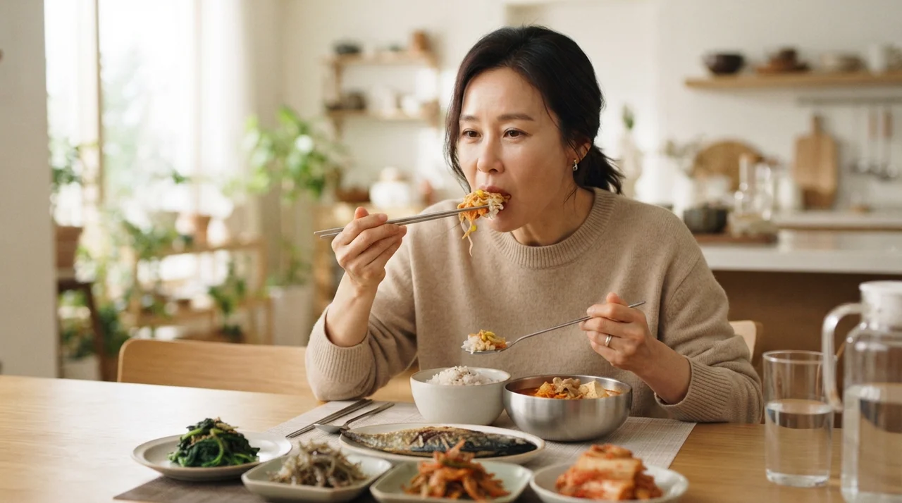 실수 3: 식사 중 물을 들이켜는 습관