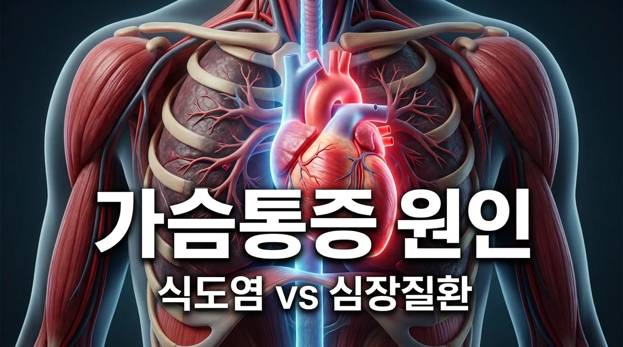 가슴 통증 원인, 역류성식도염 vs 심장 질환? 증상 차이 완벽 정리