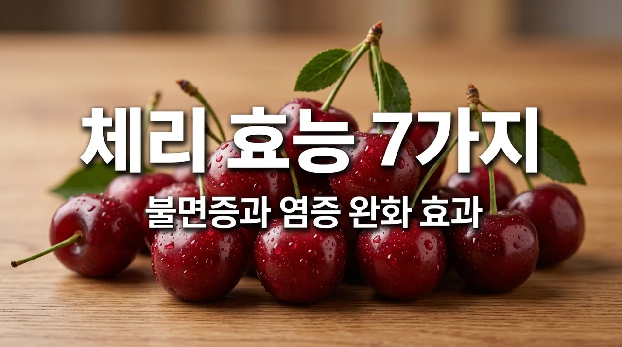 체리 효능 7가지와 타트체리 차이점 및 부작용 완벽 가이드