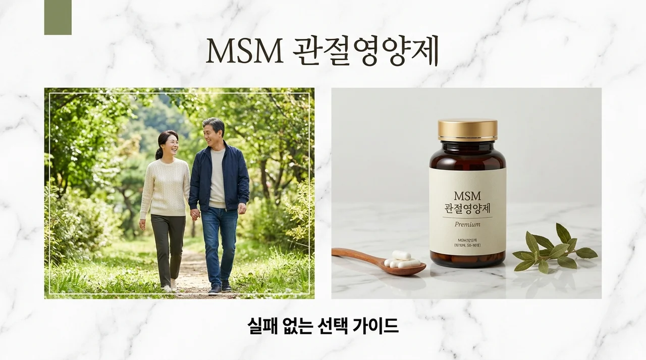 MSM관절영양제 효능과 고르는 법! 3가지만 확인하면 실패 없어요
