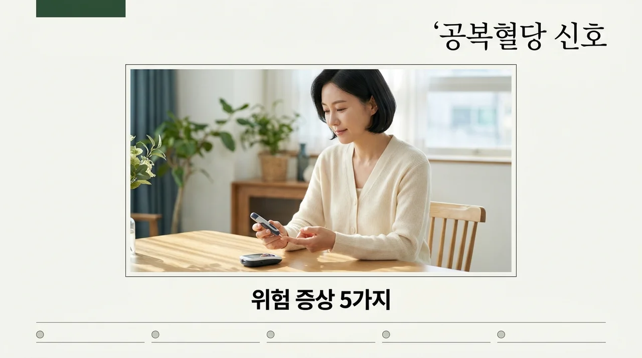 공복혈당장애 증상 있을 때 몸이 보내는 위험 신호 5가지와 관리법