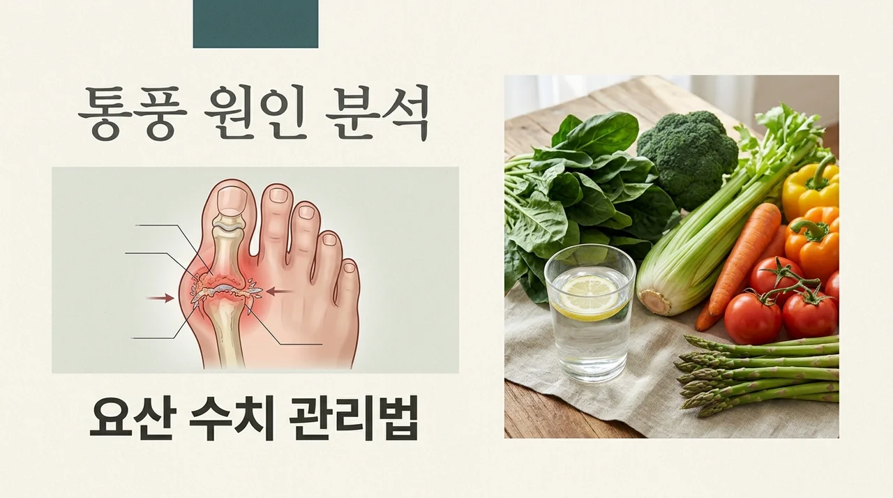 통풍원인 5가지와 요산 낮추는 법: 식단부터 생활습관까지 총정리
