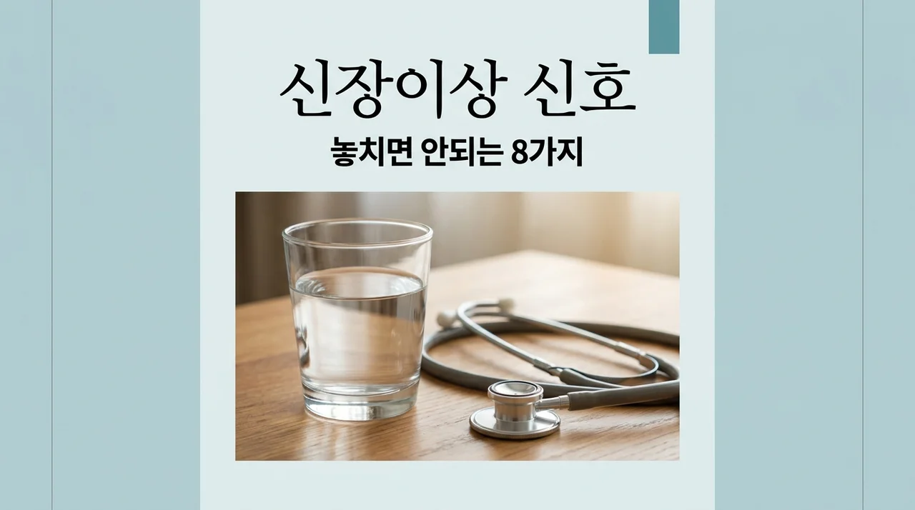 신장이상 증상 8가지, 몸이 보내는 위험 신호 절대 놓치지 마세요