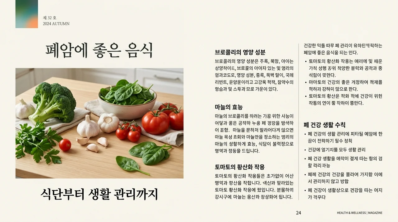 폐암에 좋은음식 찾기 전 꼭 알아야 할 폐 건강 관리법