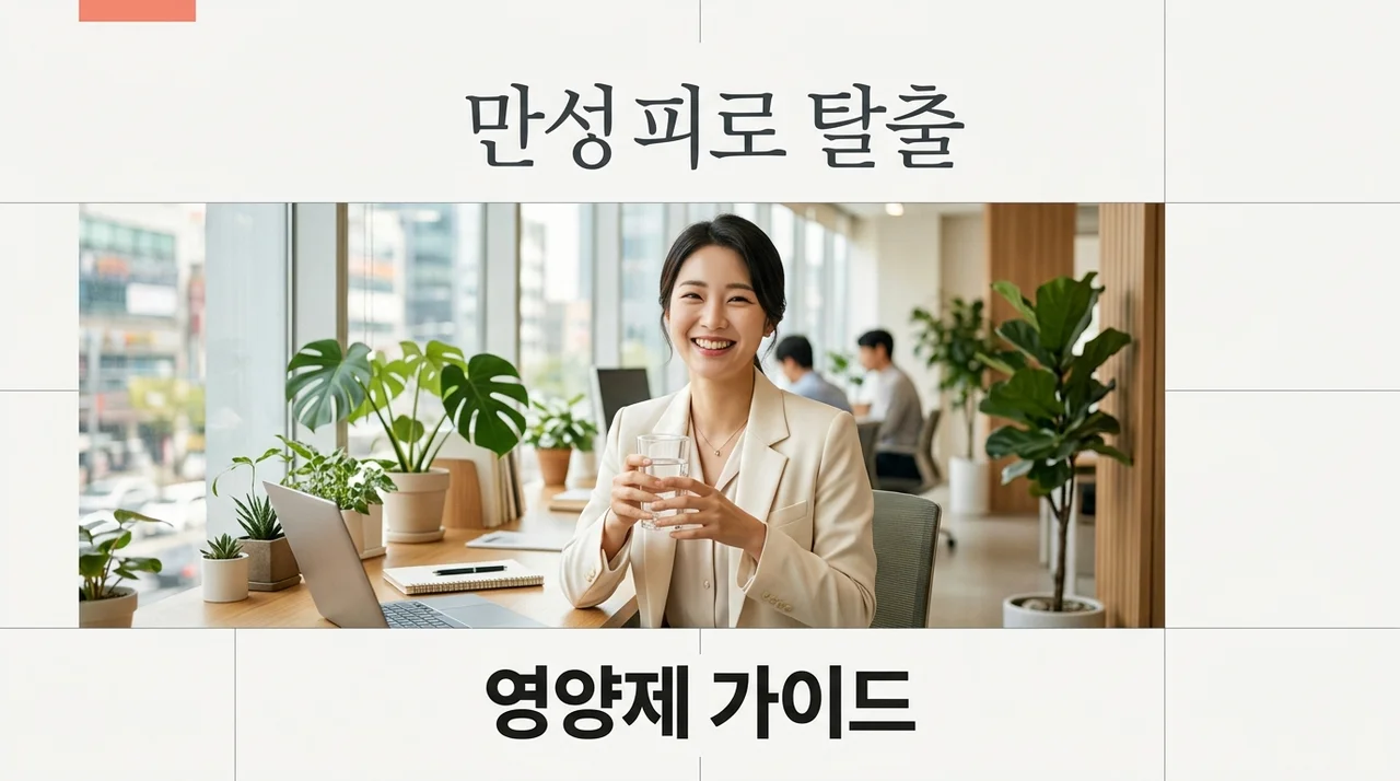 만성피로영양제 추천 및 선택법: 직장인 피로 싹 날리는 핵심 성분 3가지