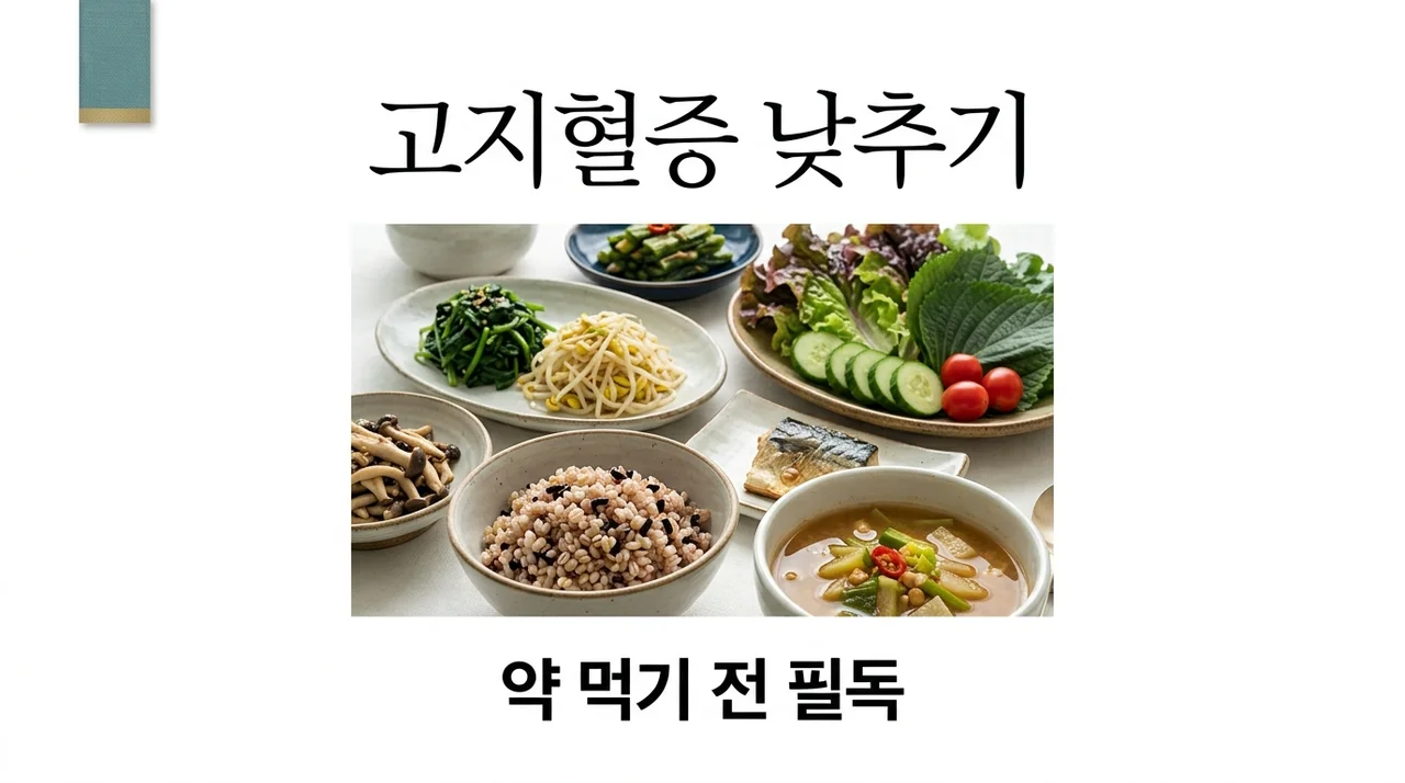 고지혈증 수치 낮추는 법, 약 먹기 전 꼭 실천해야 할 5가지 습관