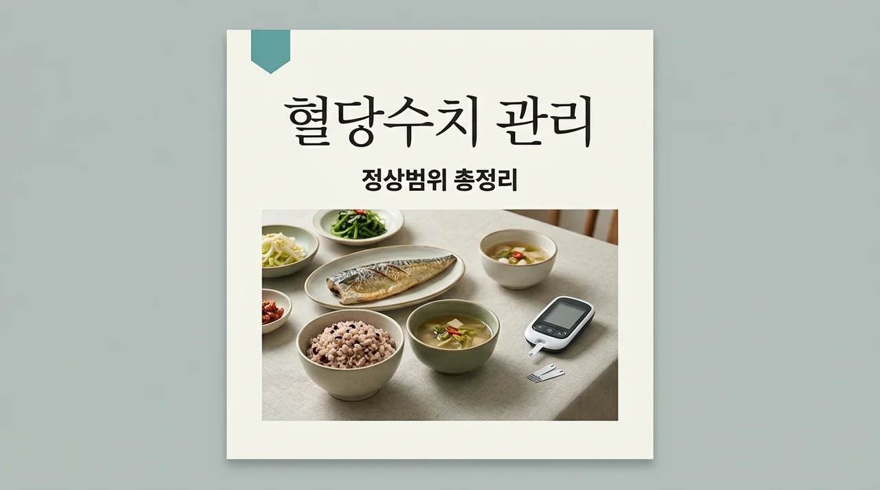 혈당수치 정상범위 총정리! 공복·식후 수치 기준 및 관리법 안내