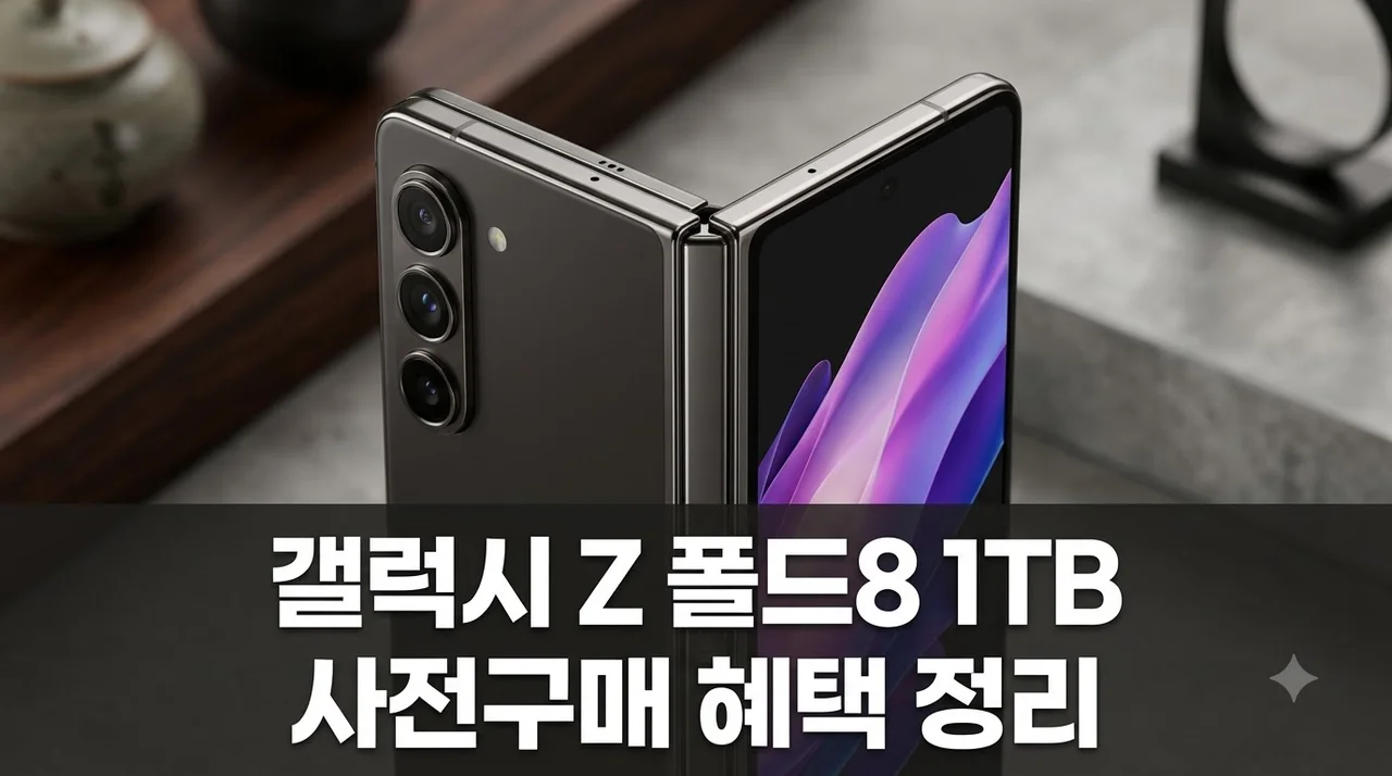 갤럭시 Z 폴드8 1TB 자급제 SM-F971N 사전구매 할인 혜택 정리