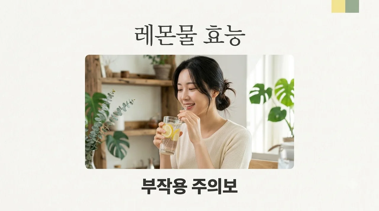 레몬물 효능 좋다고 무조건 마시면 안 되는 이유! 부작용 피하는 법